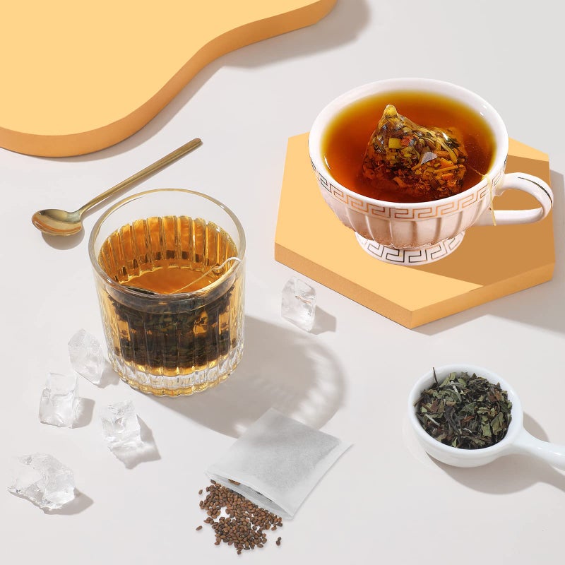 Numola 100Pcs Disposable Tea Bags for Loose Leaf Tea, Empty Tea Bags Natural Material Seal Tea Infuser Bag, Tea Infuser Sachets with Drawstring Herb Sachet Bags for Loose Tea (4" x 3.2") - Image 2
